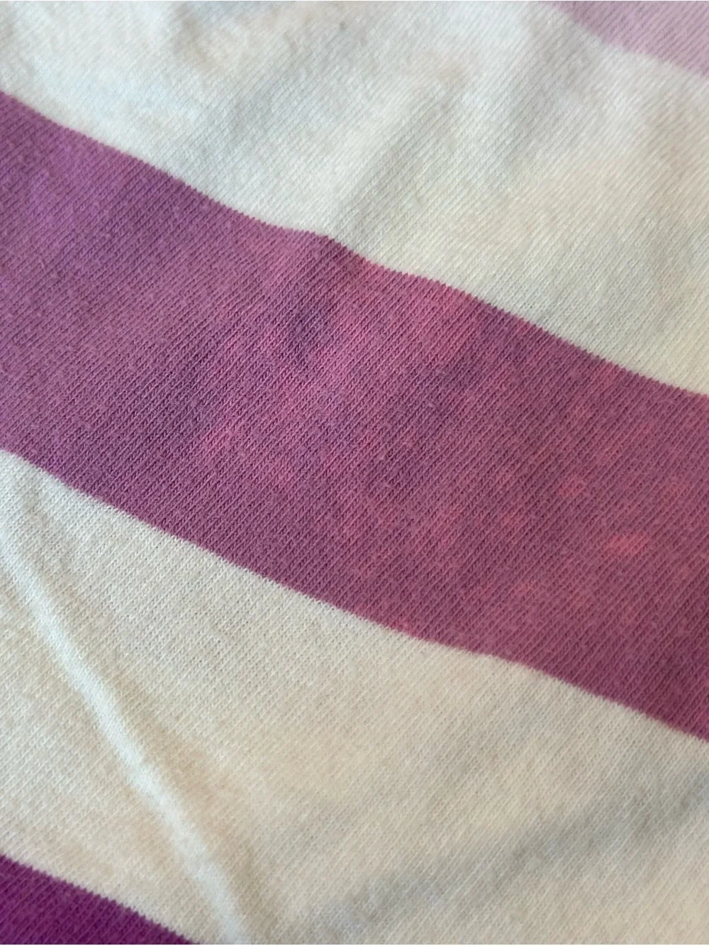 Old Navy Girls' Purple, Light Pink & White Striped Short Sleeve Top